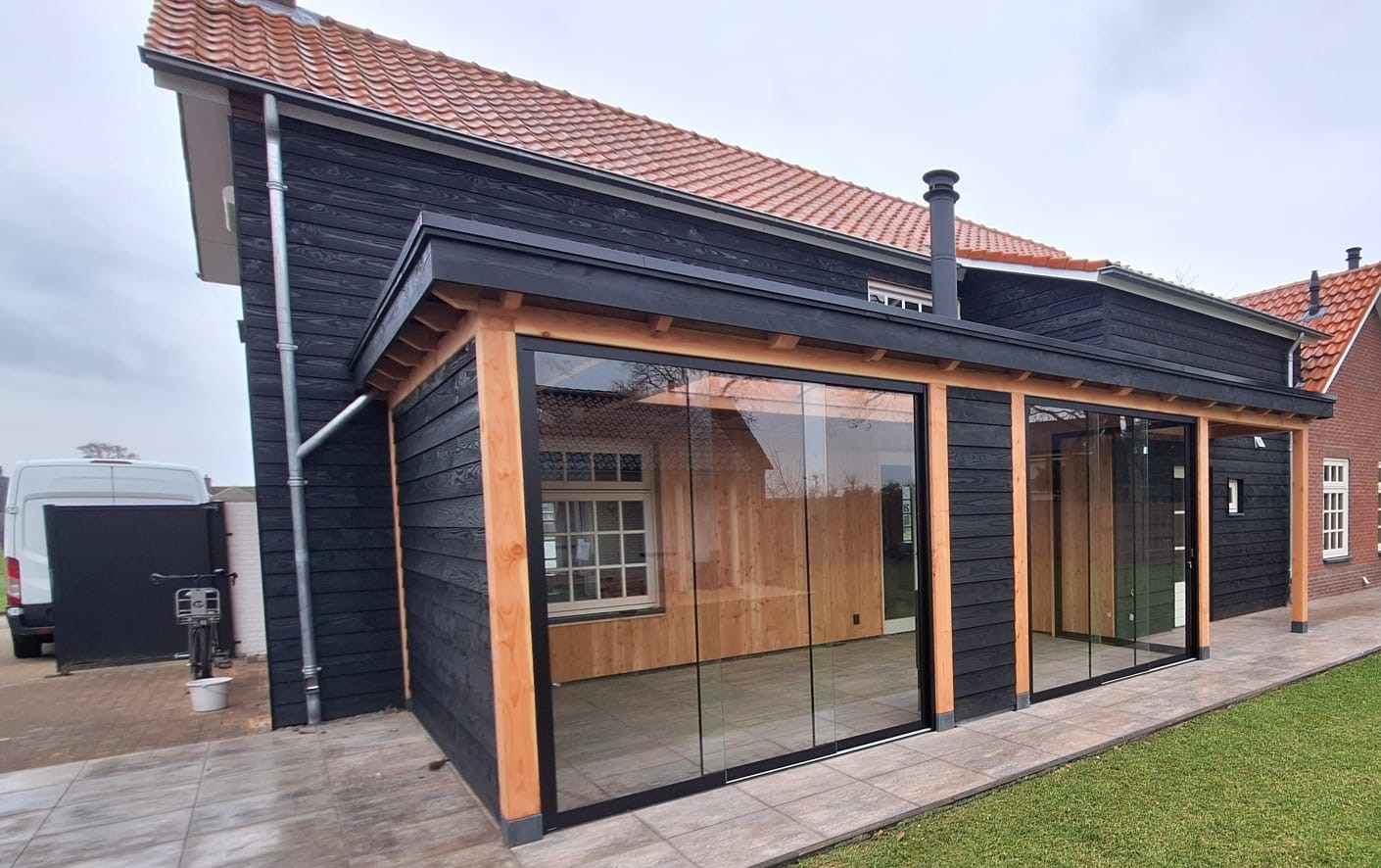 Tuinkamer met gevelbekleding